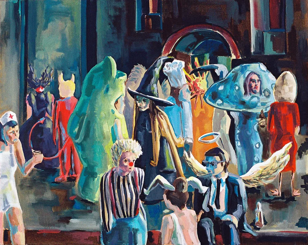 Oil painting: 100 X 80 . maskeli balo (2)